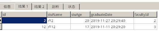 图1:结果集1截图