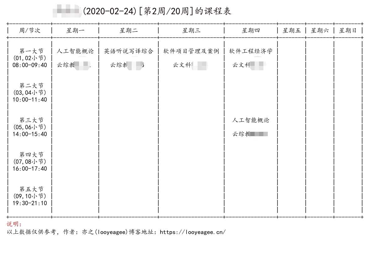 图1:课表截图